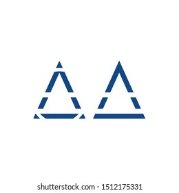 Initial letter A logo vector design template. Letter A line logo - Vector