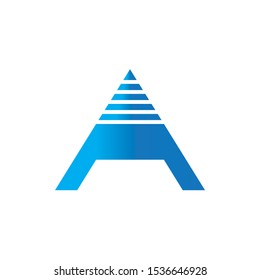 Initial letter A logo vector design template
