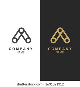 Initial letter A logo vector design template. Elegant line curve vector logotype. Premium letter A logo design. Graphic alphabet symbol for corporate business identity.