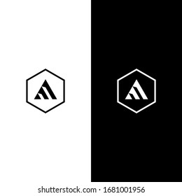Initial letter A logo vector design template