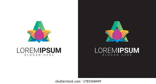 Initial letter A logo vector design template