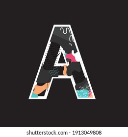 Initial letter A logo vector design template