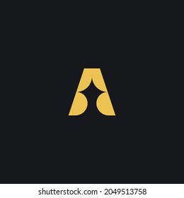 Initial letter A logo vector design template. Modern trendy minimalist logo design.