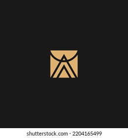 Initial letter A logo vector design template. Letter A symbol logo design vector A Minimal Logo
