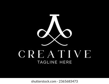 Initial letter A logo vector design