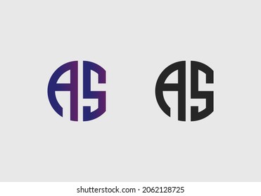 As initial letter logo vector template | creative modern monogram circle logo