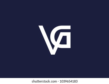 initial letter logo vg, gv, logo template