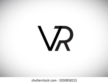 initial letter logo vr, rv, logo template