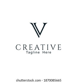 initial letter logo VV logo template