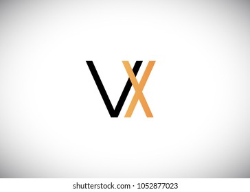 initial letter logo vx, xv, logo template