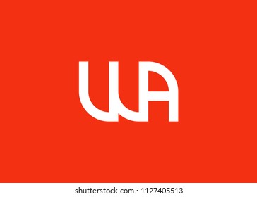 initial letter logo WA, AW, logo template