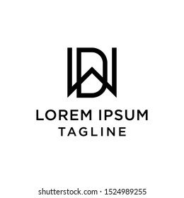 initial letter logo WD, DW logo template