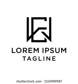 initial letter logo WE, EW logo template