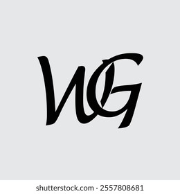 Initial letter logo WG design