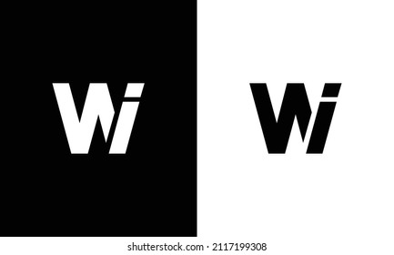 initial letter logo wi. WI, quad logo. WI company linked letter logo.