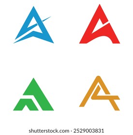 Letra inicial A logótipo e símbolo das asas. Elemento de design Wings, ícone inicial do logotipo da Letra A, modelo inicial do logotipo.
