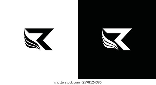 Initial letter A logo and wings symbol. Wings design element, initial Letter A logo Icon