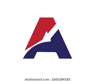 Initial letter A logo and wings symbol Creative elegant line curve vector logotype Premium letter A logo Luxury linear creative monogram Initial and wings symbol.