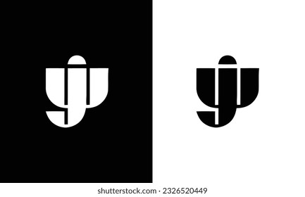 initial letter logo WJ, WJ logo template