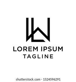 initial letter logo WL, LW logo template 