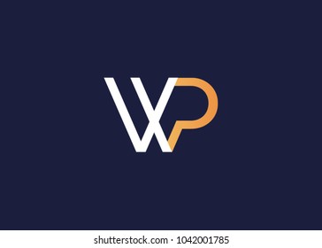 initial letter logo wp, pw, logo template