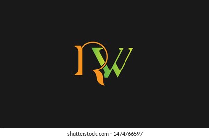 initial letter logo wr, rw, logo template