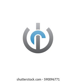 initial letter logo wr, rw, r inside w rounded lowercase blue gray