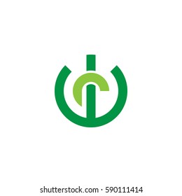 initial letter logo wr, rw, r inside w rounded lowercase green flat