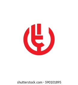 initial letter logo wt, tw, t inside w rounded lowercase red flat