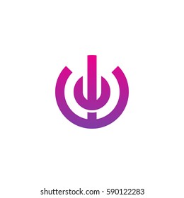 initial letter logo ww, w inside w rounded lowercase purple pink