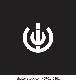 initial letter logo ww, w inside w rounded lowercase white black background