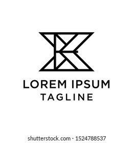 initial letter logo XE, EX logo template