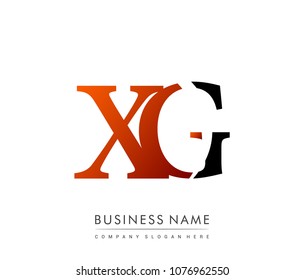 
initial letter logo XG colored red and black, Vector logo design template elements for your business or company identity