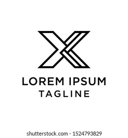 initial letter logo XK, KX logo template 