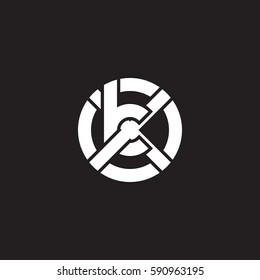 initial letter logo xk, kx, k inside x rounded lowercase white black background