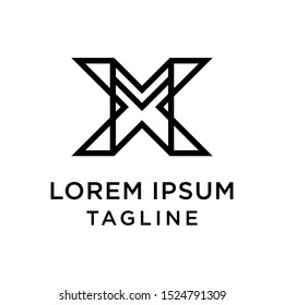 initial letter logo XM, MX logo template