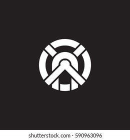 initial letter logo xn, nx, n inside x rounded lowercase white black background