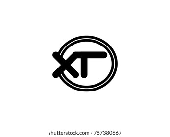 Initial letter logo xr lowercase in a black oval circle