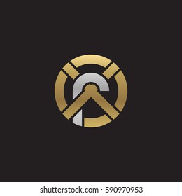 initial letter logo xr, rx, r inside x rounded lowercase logo gold silver
