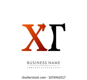 initial letter logo XT colored red and black, Vector logo design template elements for your business or company identity