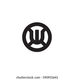 initial letter logo xw, wx, w inside x rounded lowercase black monogram