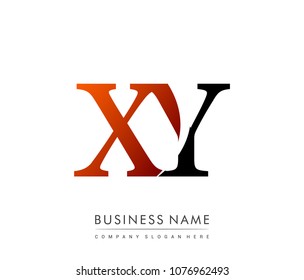 initial letter logo XY colored red and black, Vector logo design template elements for your business or company identity