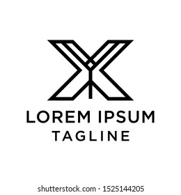 initial letter logo XY, YX logo template