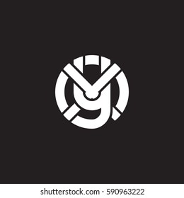 initial letter logo xy, yx, y inside x rounded lowercase white black background