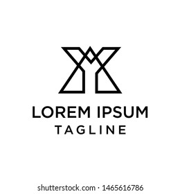 initial letter logo YA, AY logo template