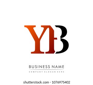 
initial letter logo YB colored red and black, Vector logo design template elements for your business or company identity