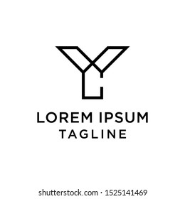 initial letter logo YC, CY logo template