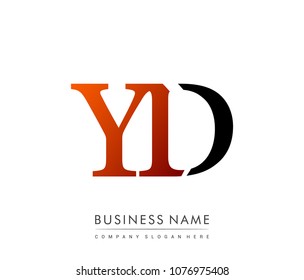 
initial letter logo YD colored red and black, Vector logo design template elements for your business or company identity