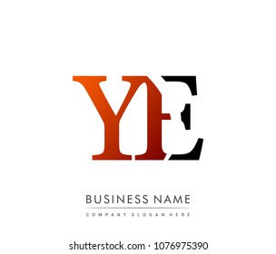 
initial letter logo YE colored red and black, Vector logo design template elements for your business or company identity