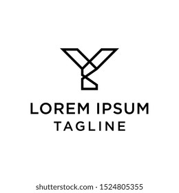 initial letter logo YK, KY logo template 